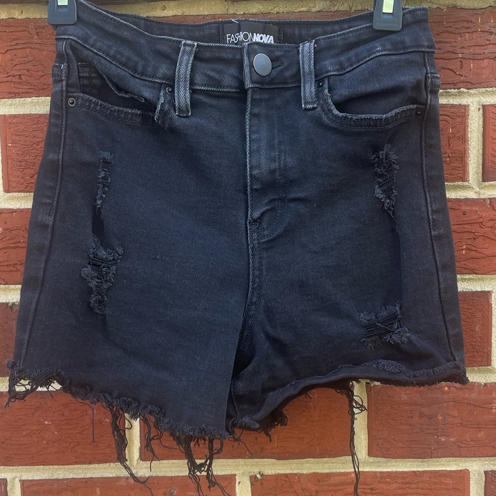 Stylish Black Denim Women's Shorts